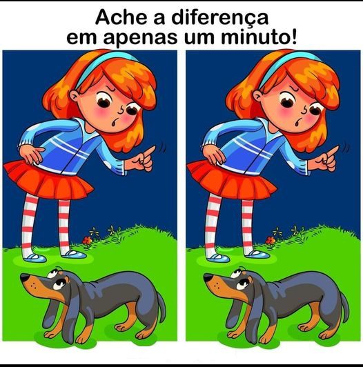 Ache a Diferença A Menina e o Salsicha