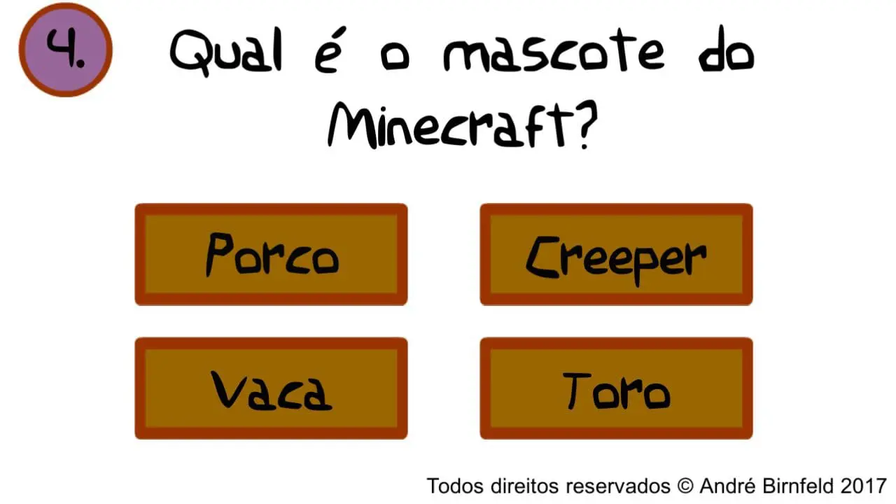 Gênio Quiz Minecraft questão 4