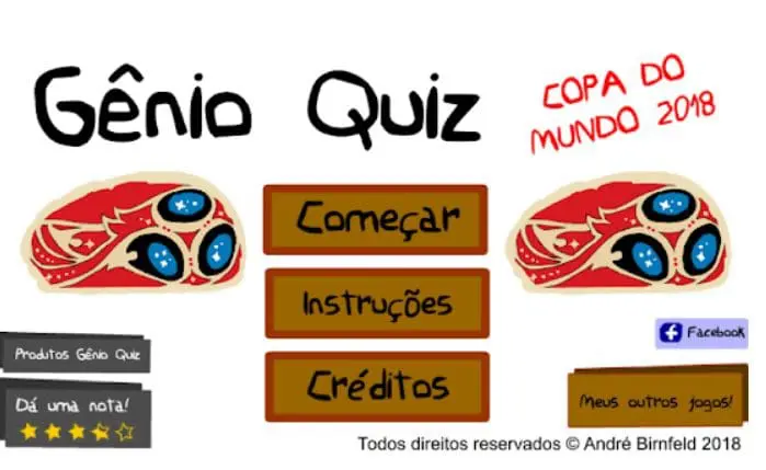 Gênio Quiz Copa do Mundo um jogo online grátis