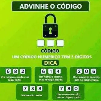 Adivinhe o código do cadeado