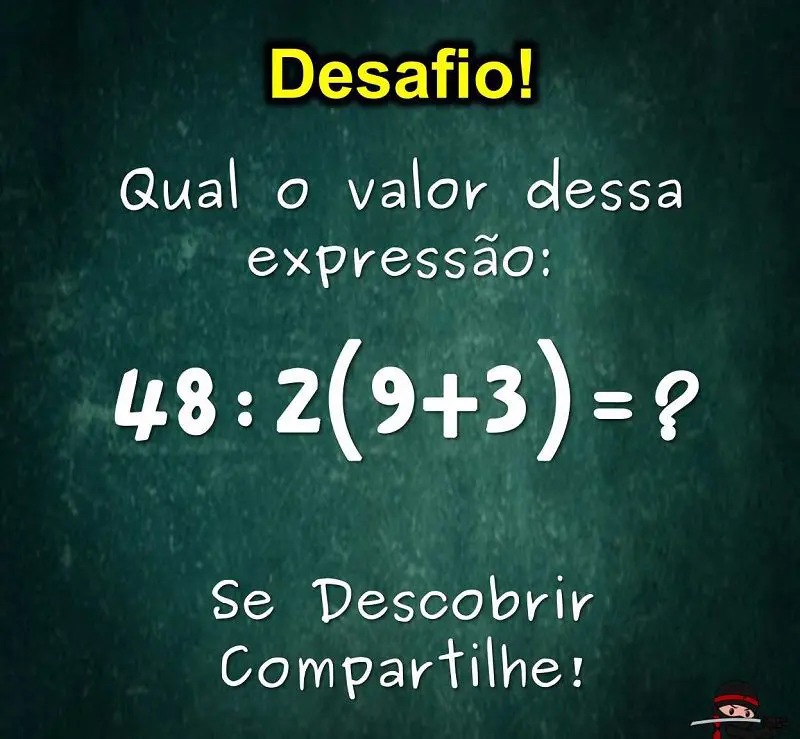 Resposta 48÷2(9+3)