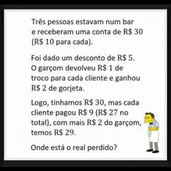 três pessoas estavam num bar