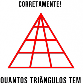 Quantos triângulos tem na imagem?