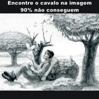 Encontre o cavalo na imagem