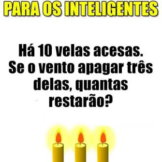 Há 10 velas acesas