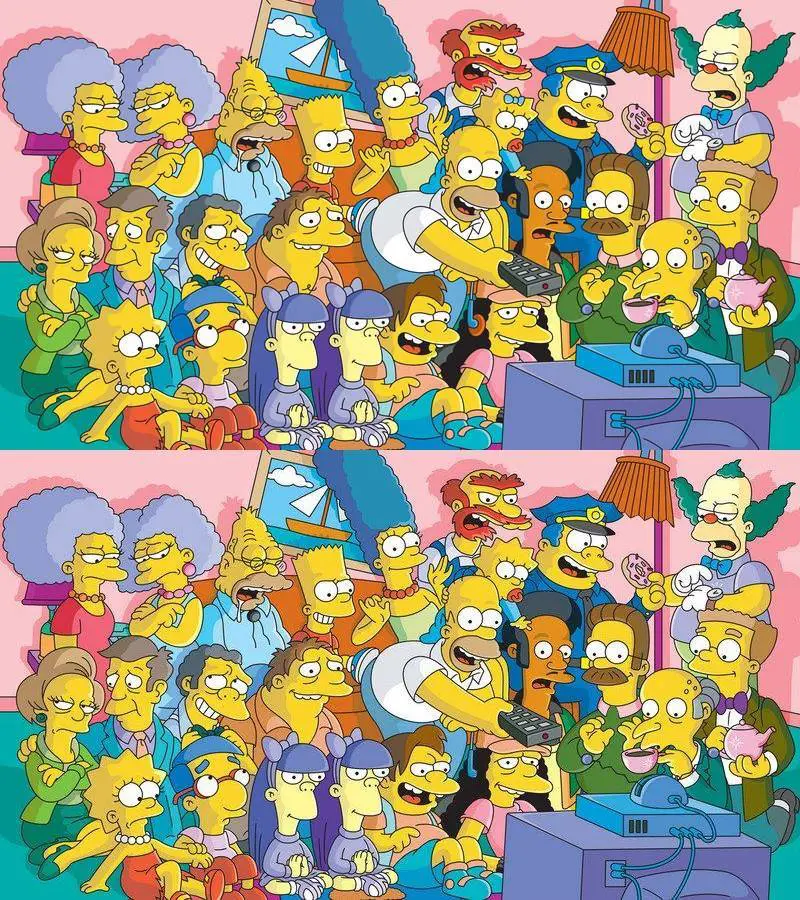 Jogo dos 7 Erros Os Simpsons