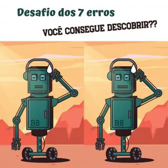 Jogo dos 7 erros: robô