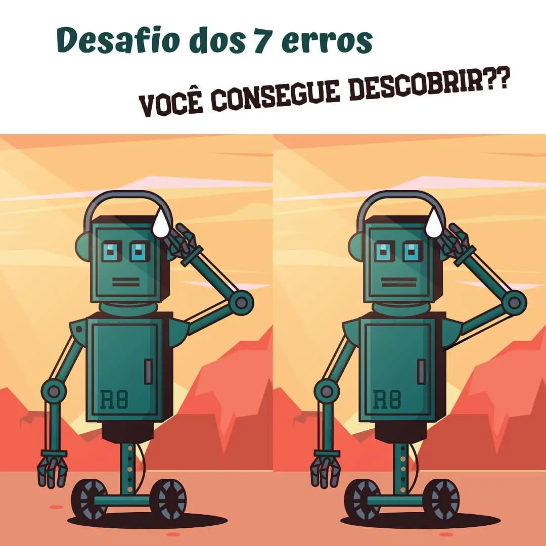 Jogo dos 7 erros: robô