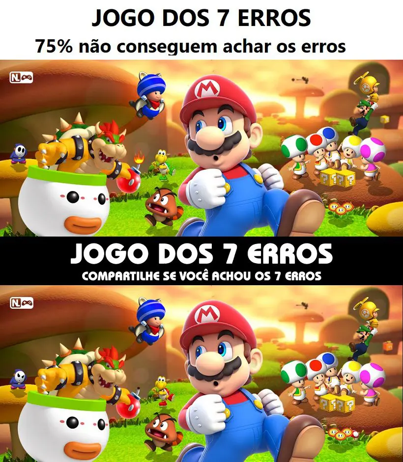 Jogo dos 7 erros: Mario Bros