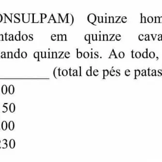 Quinze homens montados em quinze cavalos