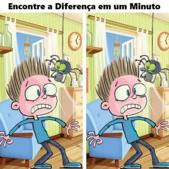 Encontre a Diferença em um Minuto: O Menino e a Aranha