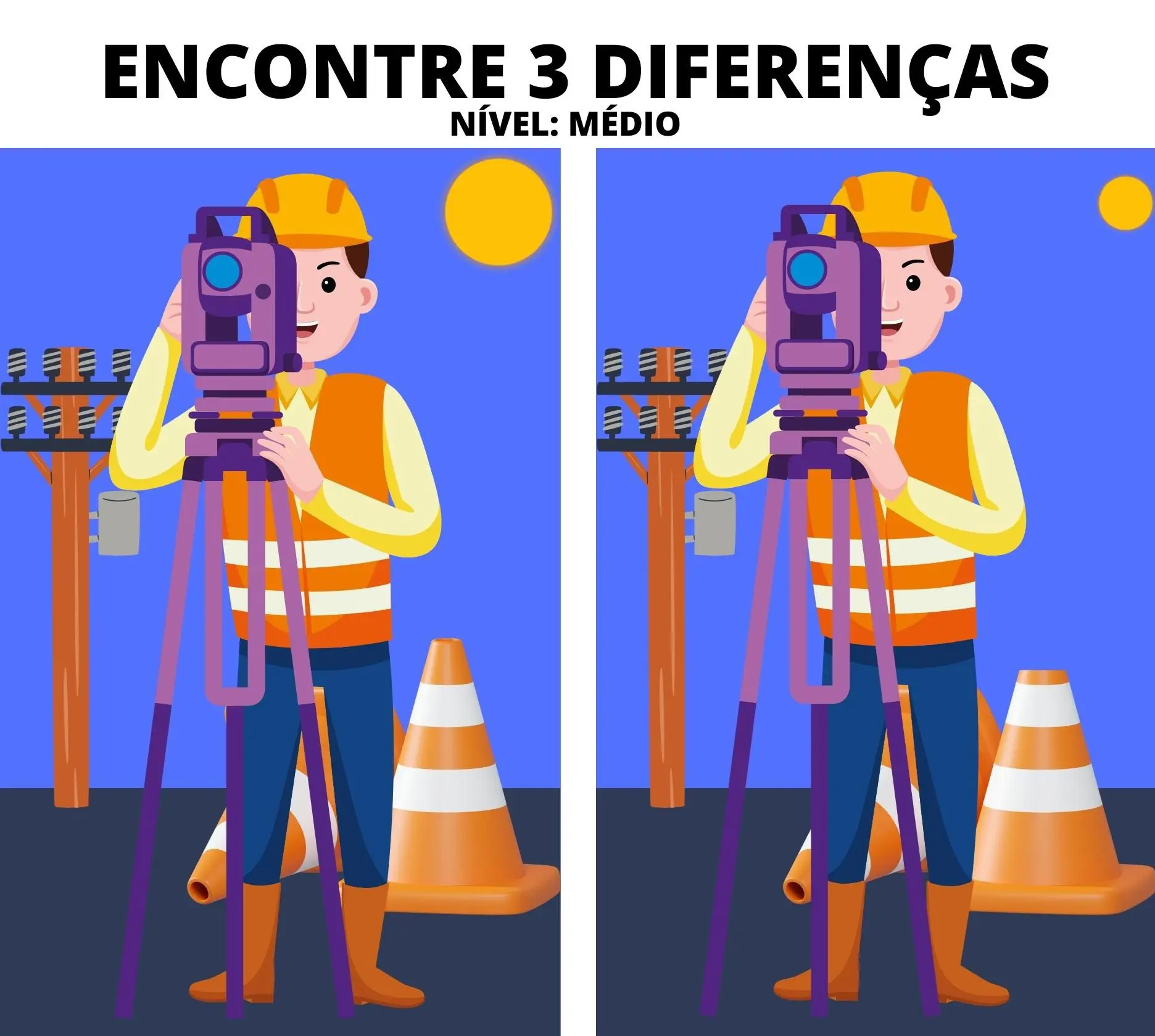 Encontre 3 Diferenças: O Engenheiro