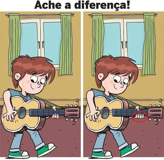 Resposta Ache a Diferença: O Menino do Violão