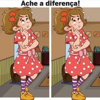 Ache a Diferença: A Menina Pensativa