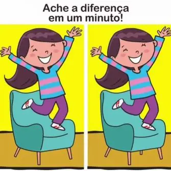 Ache a Diferença em 1 minuto: A Menina Feliz