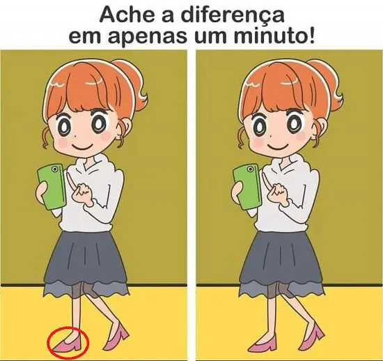 Ache a Diferença: A Menina no Celular Resposta