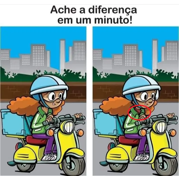 Ache a Diferença - A Motociclista - resposta