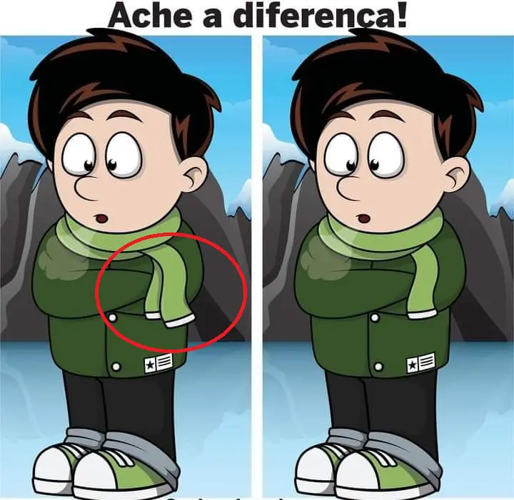 Resposta Ache a Diferença: O Menino com Frio