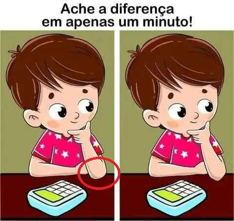 Ache a Diferença em um Minuto: O Menino e a Calculadora - resposta