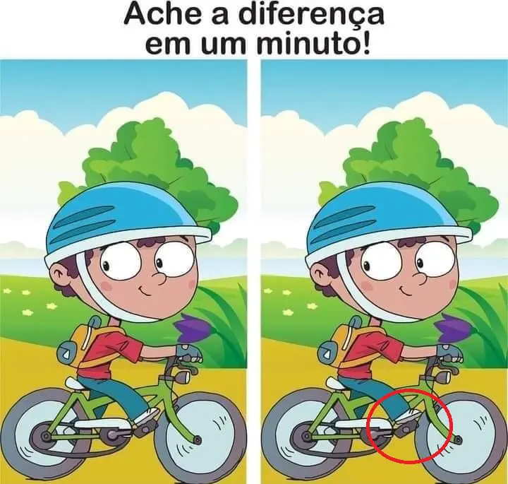 Ache a Diferença: O Ciclista - Resposta