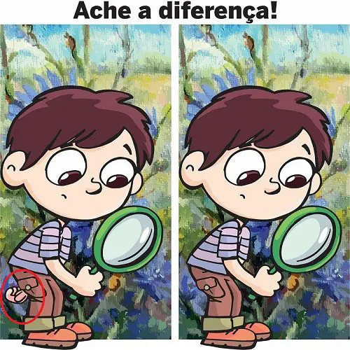 Ache a Diferença - O menino da lupa - resposta