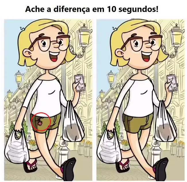 Ache a diferença em 10 segundos: A Menina das Sacolas