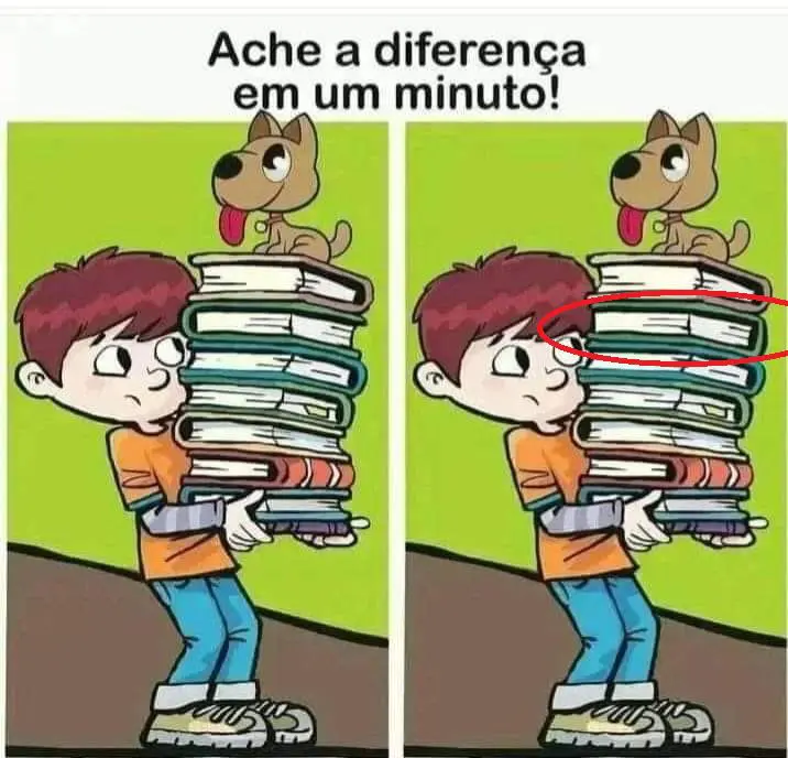 Ache a Diferença em 1 Minuto O Menino dos Livros - resposta