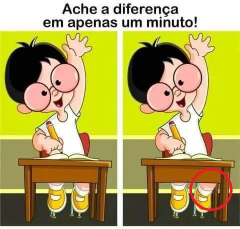 Ache a Diferença em 1 Minuto: O Aluno com Dúvidas Resposta