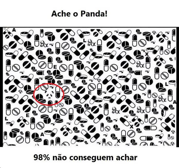 98% não conseguem encontrar o panda