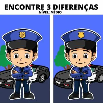 Encontre 3 Diferenças: O Policial