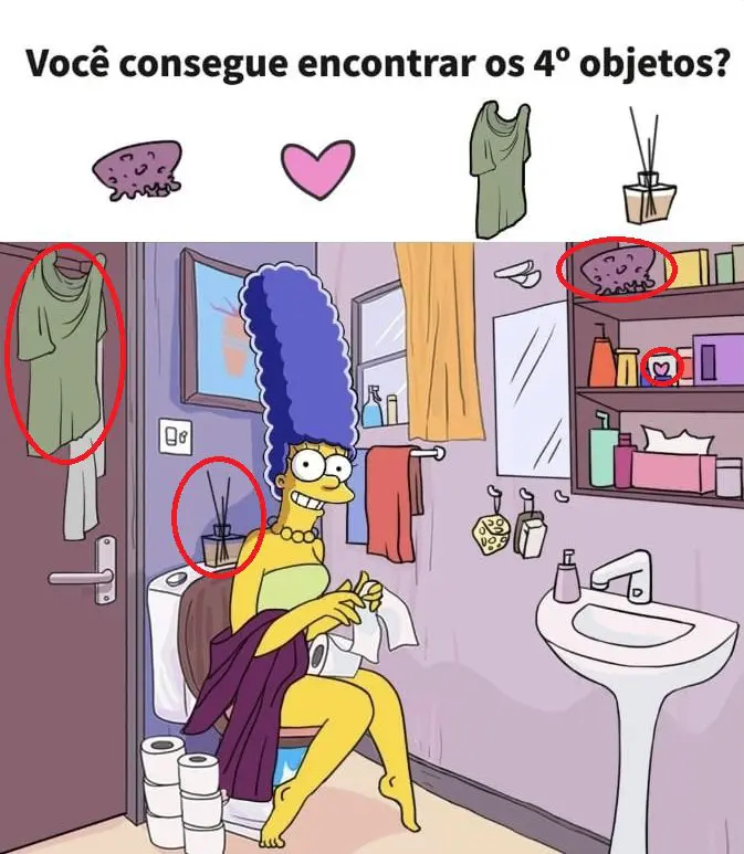 Ache os Objetos: Marge Simpson