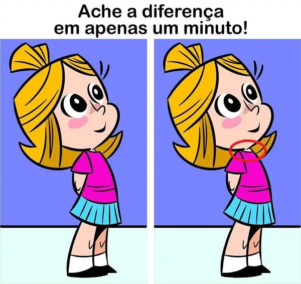 Resposta Ache a Diferença: A Menina Fofinha