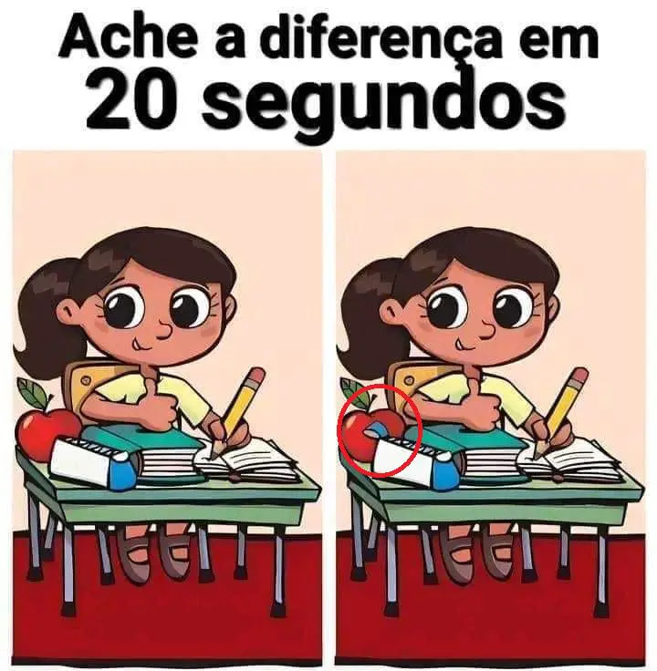 Resposta Ache a Diferença: A Aluna Dedicada