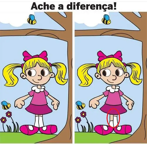 Resposta Ache a Diferença: A Menina de Chuca