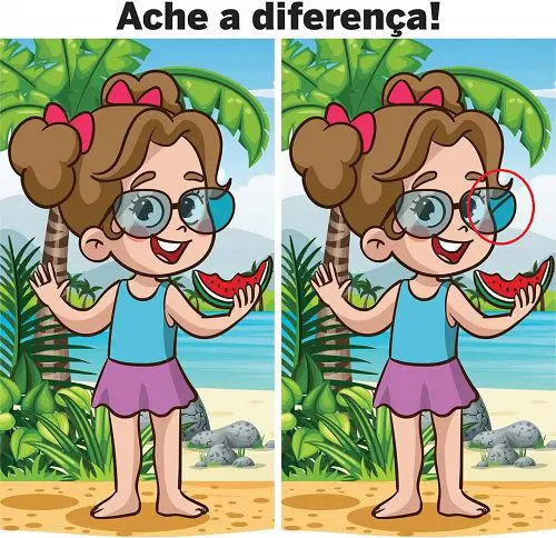 Resposta Ache a Diferença: A Menina na Praia