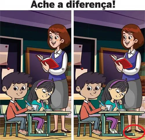 Resposta Ache a Diferença: A Sala de Aula