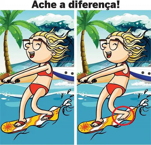 Resposta Ache a Diferença: Dia de Wakeboard