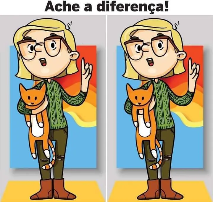 Ache a Diferença: O Gato e a Menina