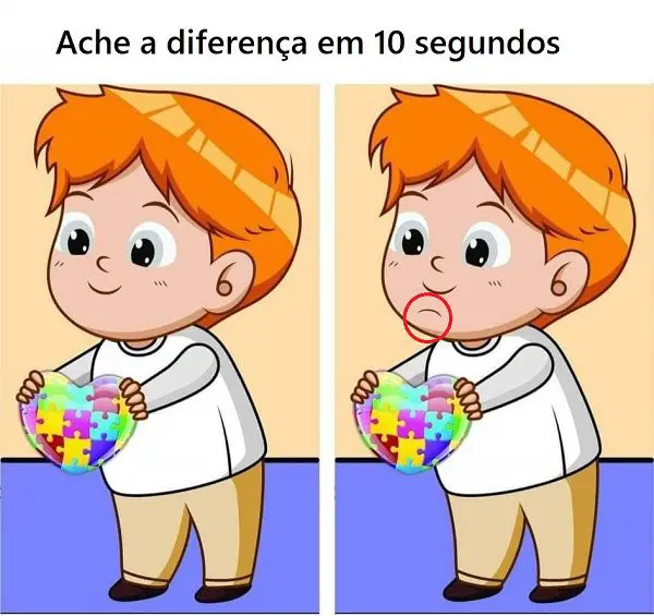 Resposta Ache a Diferença: O Puzzle de Coração