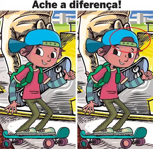 Resposta Ache a Diferença: O Menino do Skate