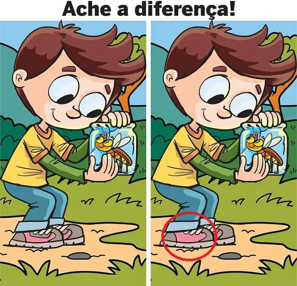 Resposta Ache a Diferença: O Menino dos Insetos