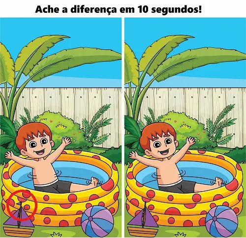 Ache a Diferença: O Menino na Piscina Resposta