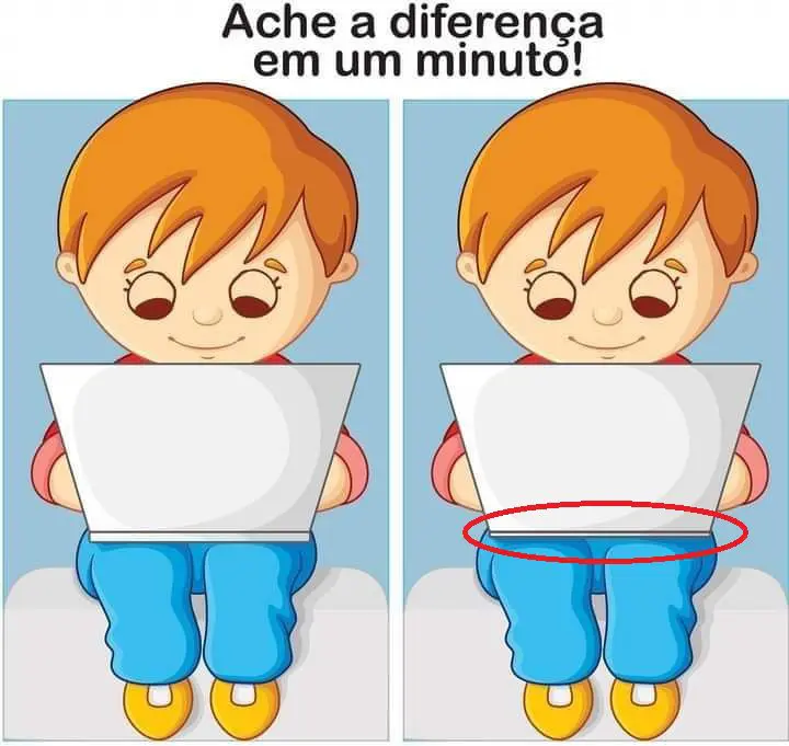 Resposta Ache a Diferença: O Menino e o Notebook