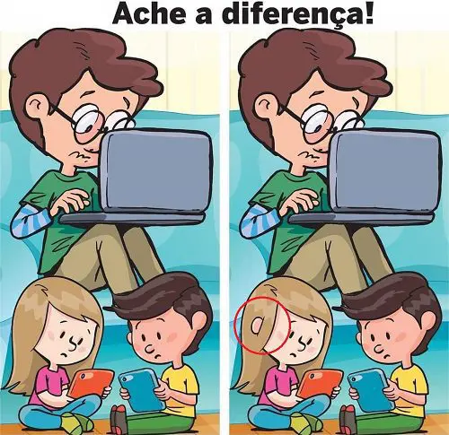 Resposta Ache a diferença: Pai e Filhos