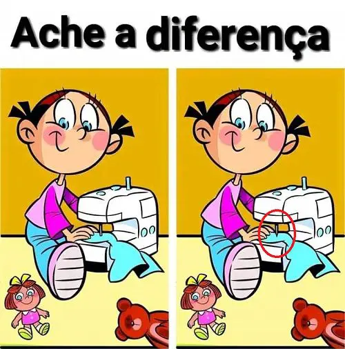 Resposta Ache a Diferença: A Costureira