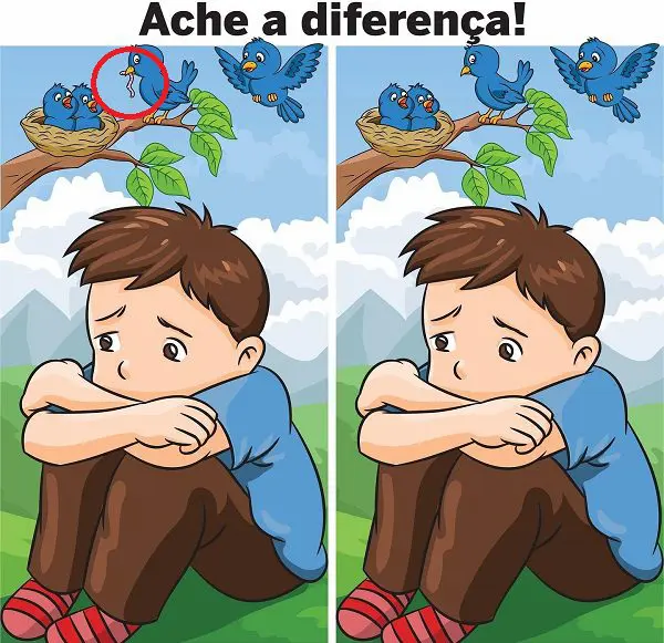 Resposta Ache a Diferença: O Menino Aflito