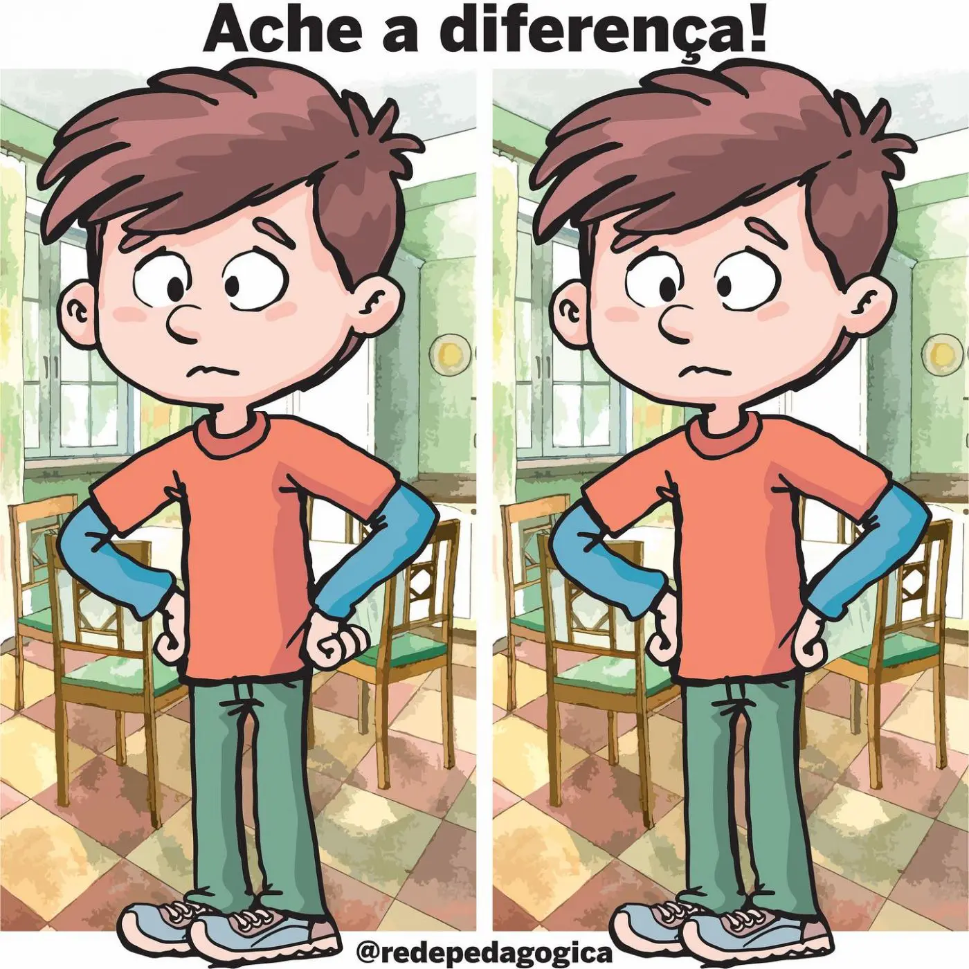 Ache a Diferença: O Menino na Sala