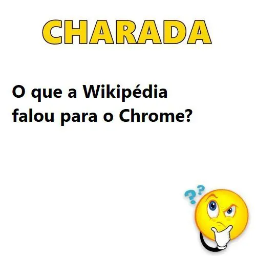 O que a Wikipédia falou para o Chrome?