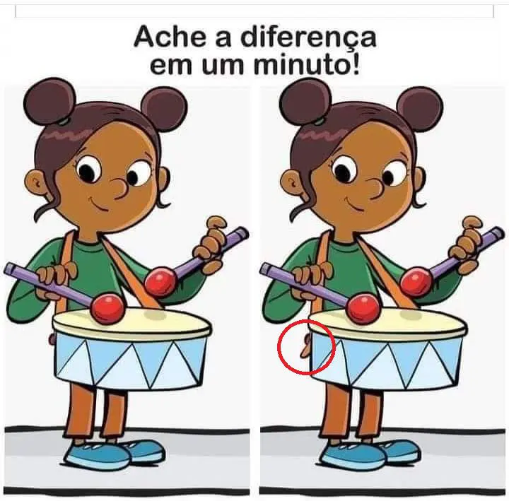 Resposta Ache a Diferença: A Baterista