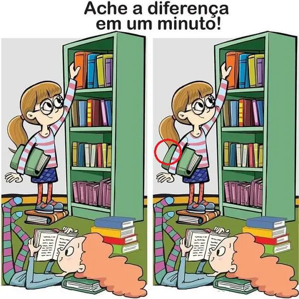 Resposta Ache a Diferença: A Hora da Leitura